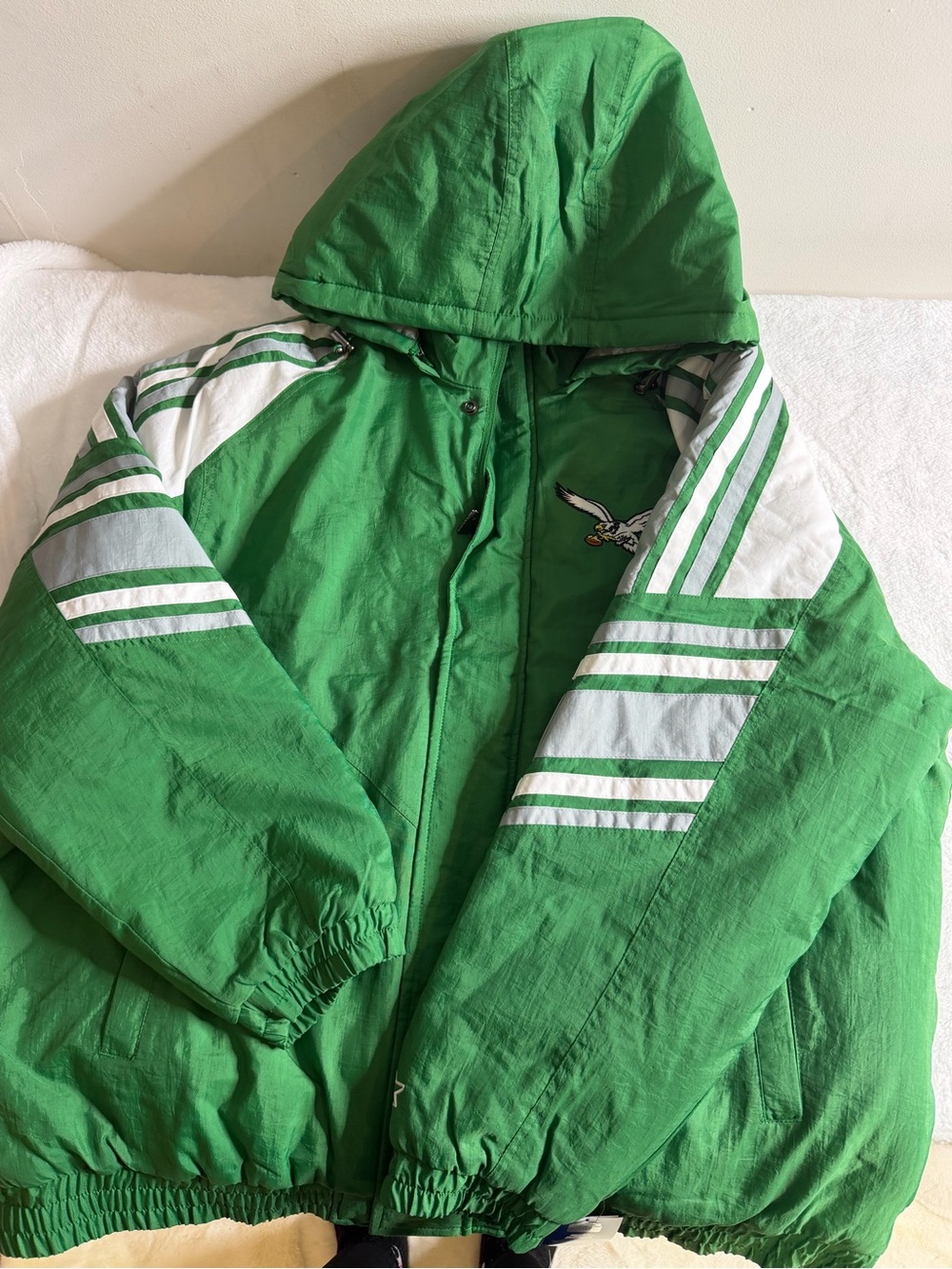 NWT Philadelphia Eagles Starter Jacket 3XL Kelly Green Hooded NFL